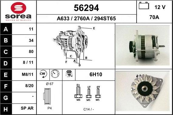 EAI 56294 - Generator alexcarstop-ersatzteile.com