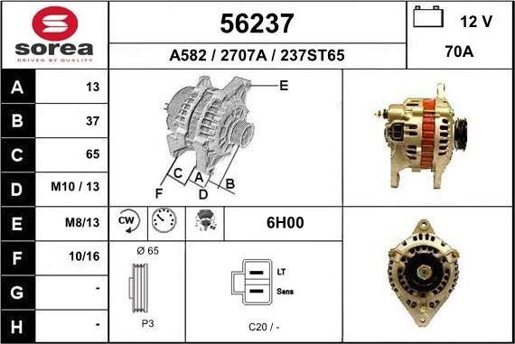 EAI 56237 - Generator alexcarstop-ersatzteile.com