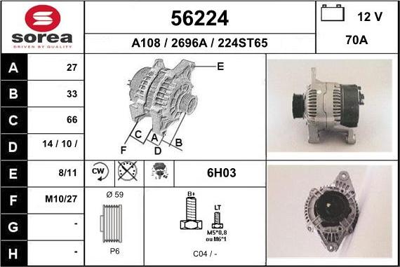 EAI 56224 - Generator alexcarstop-ersatzteile.com