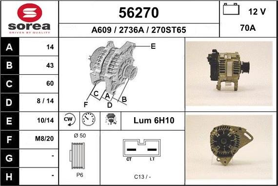 EAI 56270 - Generator alexcarstop-ersatzteile.com