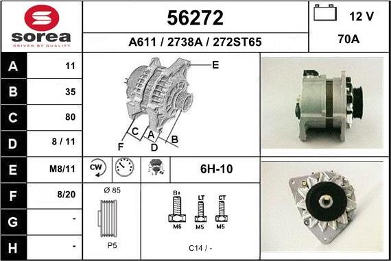 EAI 56272 - Generator alexcarstop-ersatzteile.com