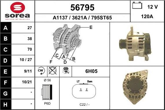 EAI 56795 - Generator alexcarstop-ersatzteile.com