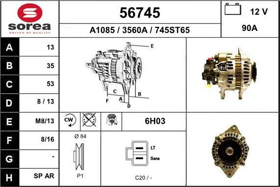 EAI 56745 - Generator alexcarstop-ersatzteile.com