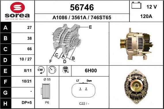 EAI 56746 - Generator alexcarstop-ersatzteile.com