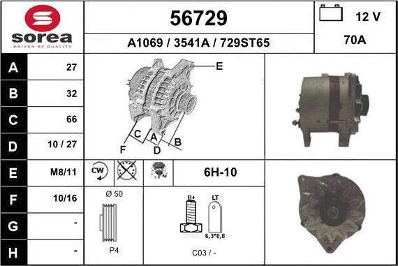 EAI 56729 - Generator alexcarstop-ersatzteile.com