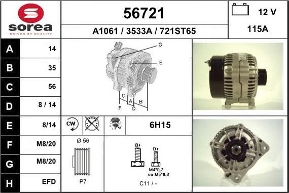 EAI 56721 - Generator alexcarstop-ersatzteile.com