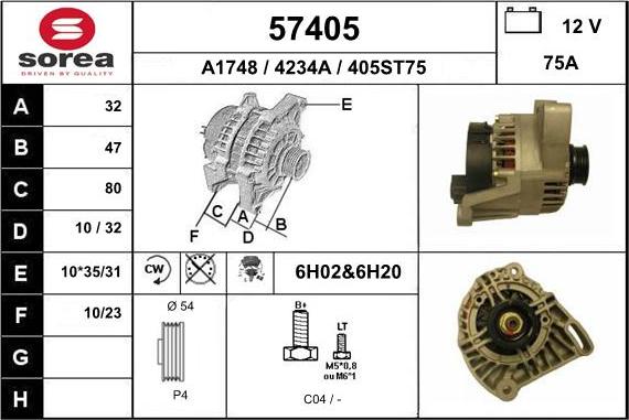 EAI 57405 - Generator alexcarstop-ersatzteile.com