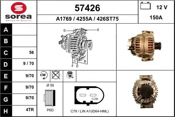 EAI 57426 - Generator alexcarstop-ersatzteile.com