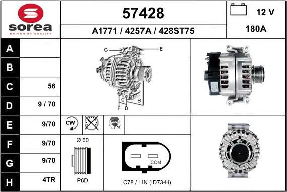 EAI 57428 - Generator alexcarstop-ersatzteile.com