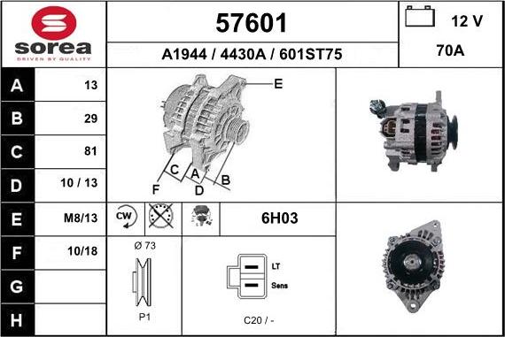 EAI 57601 - Generator alexcarstop-ersatzteile.com