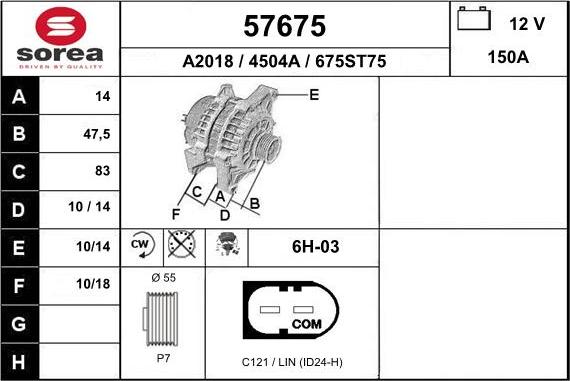 EAI 57675 - Generator alexcarstop-ersatzteile.com