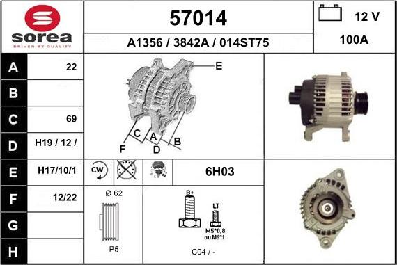 EAI 57014 - Generator alexcarstop-ersatzteile.com