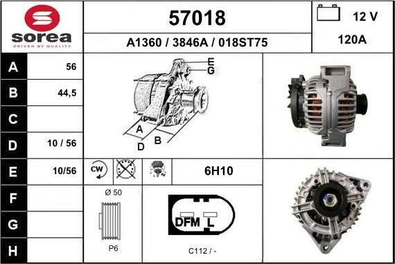 EAI 57018 - Generator alexcarstop-ersatzteile.com