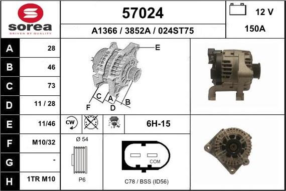 EAI 57024 - Generator alexcarstop-ersatzteile.com