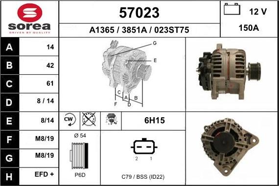 EAI 57023 - Generator alexcarstop-ersatzteile.com