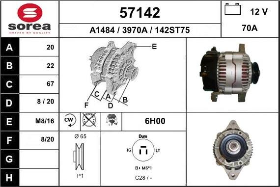 EAI 57142 - Generator alexcarstop-ersatzteile.com