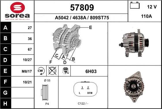 EAI 57809 - Generator alexcarstop-ersatzteile.com