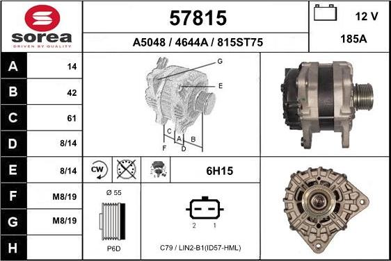 EAI 57815 - Generator alexcarstop-ersatzteile.com