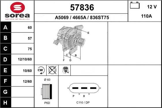 EAI 57836 - Generator alexcarstop-ersatzteile.com