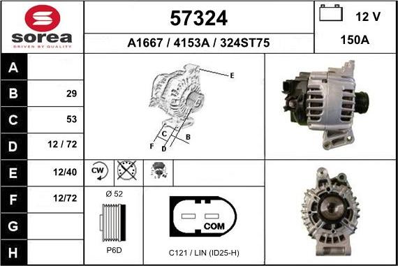 EAI 57324 - Generator alexcarstop-ersatzteile.com