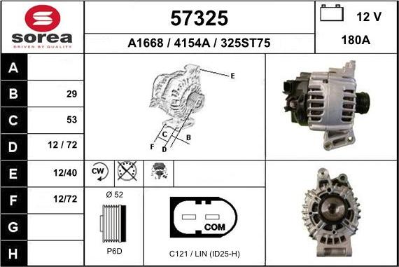 EAI 57325 - Generator alexcarstop-ersatzteile.com