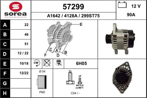 EAI 57299 - Generator alexcarstop-ersatzteile.com