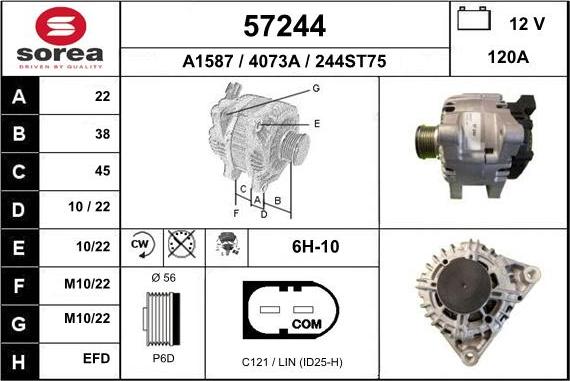 EAI 57244 - Generator alexcarstop-ersatzteile.com