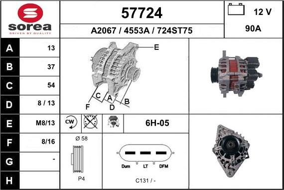 EAI 57724 - Generator alexcarstop-ersatzteile.com