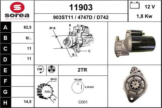 EAI 11903 - Starter alexcarstop-ersatzteile.com