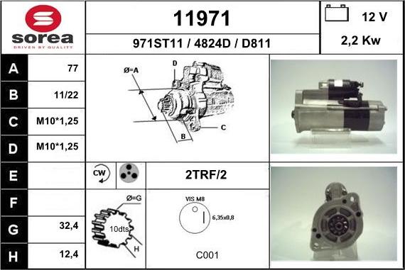 EAI 11971 - Starter alexcarstop-ersatzteile.com