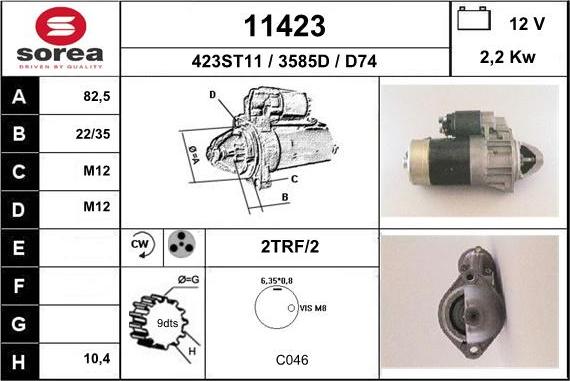 EAI 11423 - Starter alexcarstop-ersatzteile.com