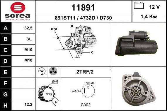 EAI 11891 - Starter alexcarstop-ersatzteile.com