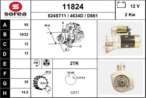 EAI 11824 - Starter alexcarstop-ersatzteile.com