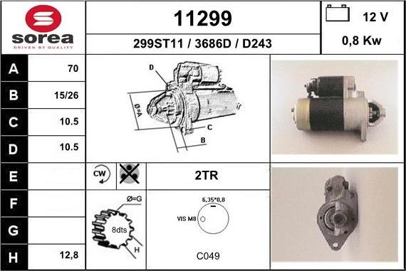 EAI 11299 - Starter alexcarstop-ersatzteile.com