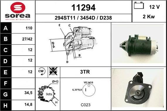 EAI 11294 - Starter alexcarstop-ersatzteile.com