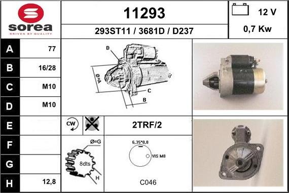 EAI 11293 - Starter alexcarstop-ersatzteile.com