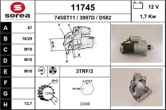 EAI 11745 - Starter alexcarstop-ersatzteile.com