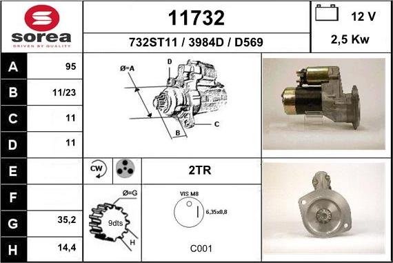 EAI 11732 - Starter alexcarstop-ersatzteile.com