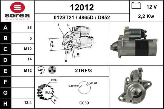 EAI 12012 - Starter alexcarstop-ersatzteile.com