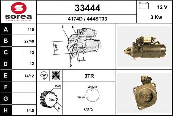 EAI 33444 - Starter alexcarstop-ersatzteile.com