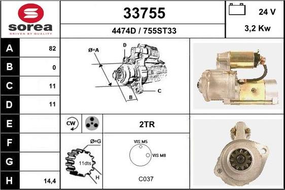 EAI 33755 - Starter alexcarstop-ersatzteile.com