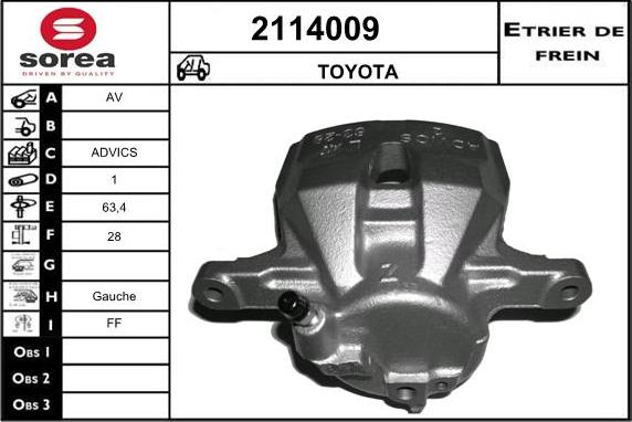 EAI 2114009 - Bremssattel alexcarstop-ersatzteile.com