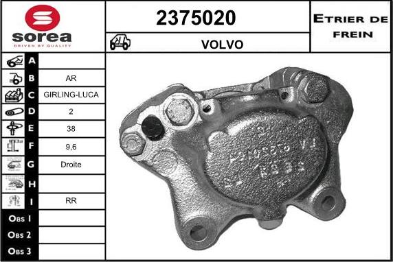 EAI 2375020 - Bremssattel alexcarstop-ersatzteile.com