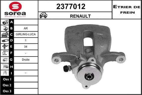 EAI 2377012 - Bremssattel alexcarstop-ersatzteile.com