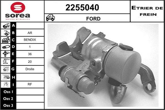 EAI 2255040 - Bremssattel alexcarstop-ersatzteile.com