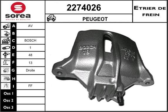 EAI 2274026 - Bremssattel alexcarstop-ersatzteile.com