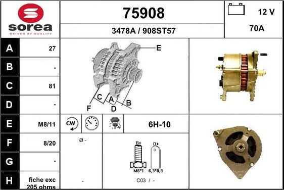 EAI 75908 - Generator alexcarstop-ersatzteile.com