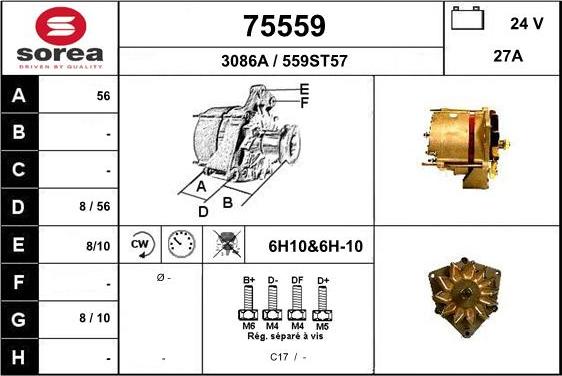 EAI 75559 - Generator alexcarstop-ersatzteile.com