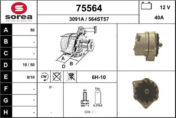 EAI 75564 - Generator alexcarstop-ersatzteile.com