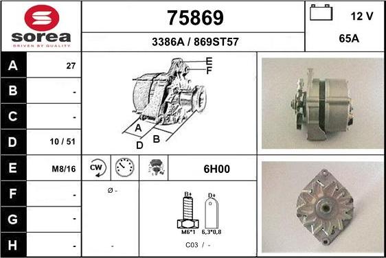 EAI 75869 - Generator alexcarstop-ersatzteile.com